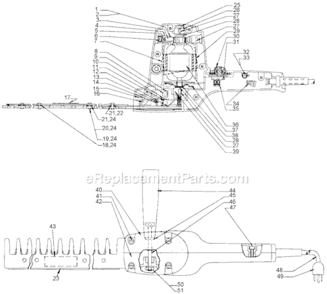 Page A Diagram and Parts List for 8100 Type 1A1 Black and Decker Hedge Trimmer